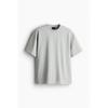 H M seaM DeTail T sHirT Loose fiT Grey Melange