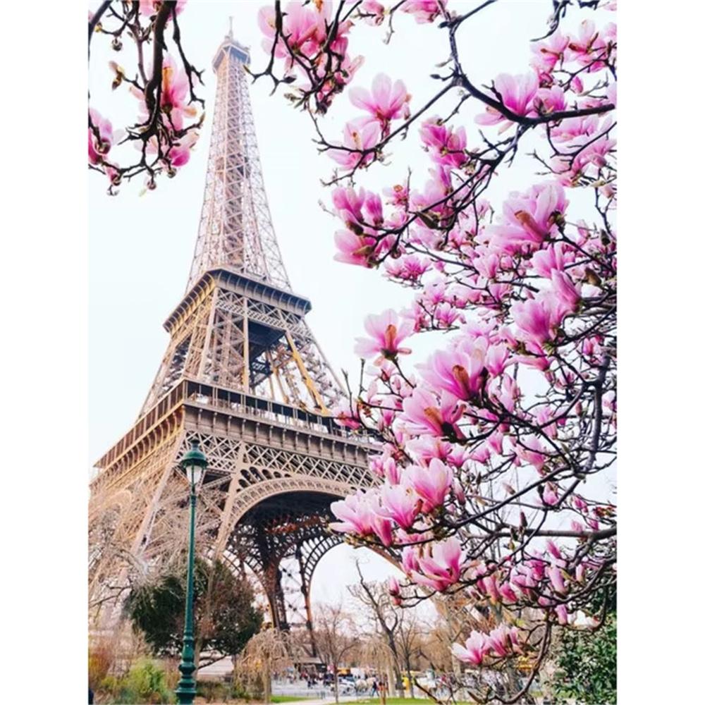 DIY Diamond Painting Iron Tower Cross Stitch Kit Mosaic Art Diamond Painting Full Circle Diamond Home Decoration