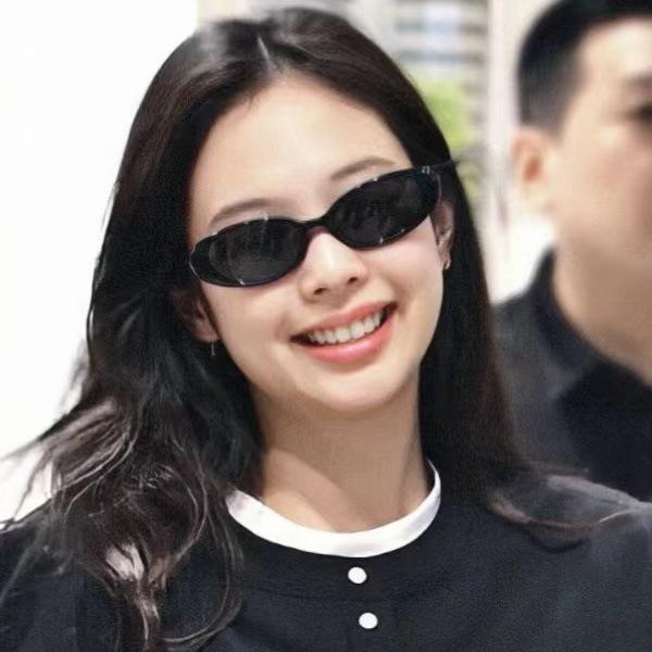 Jennifer sunglasses exchangeable accessories oval cat eye glasses YK millennial sunglasses women's UV protection