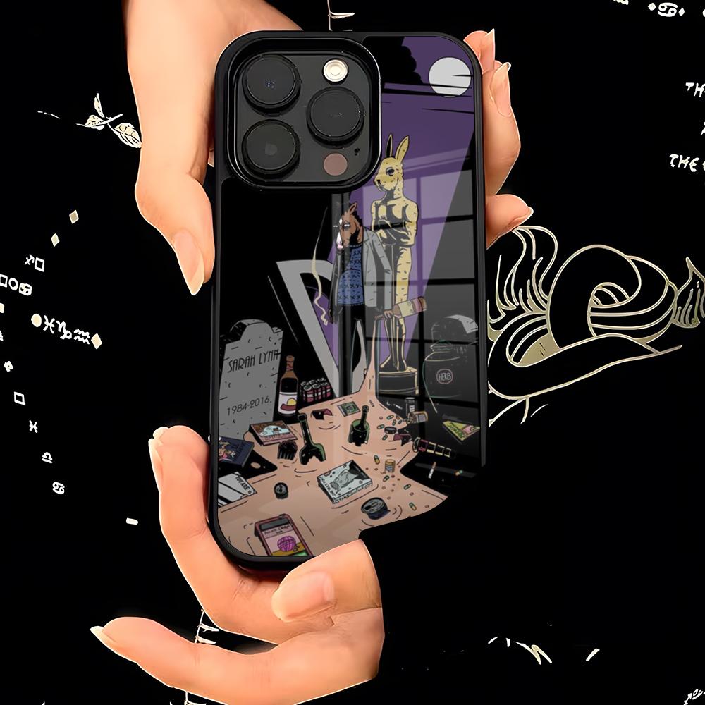 B-BoJack Horseman Phone Case PC+TPU For IPhone 15 16 17ProMax 13 16 11 12 14 Pro Xs Max Mini Xr X Plus Cover