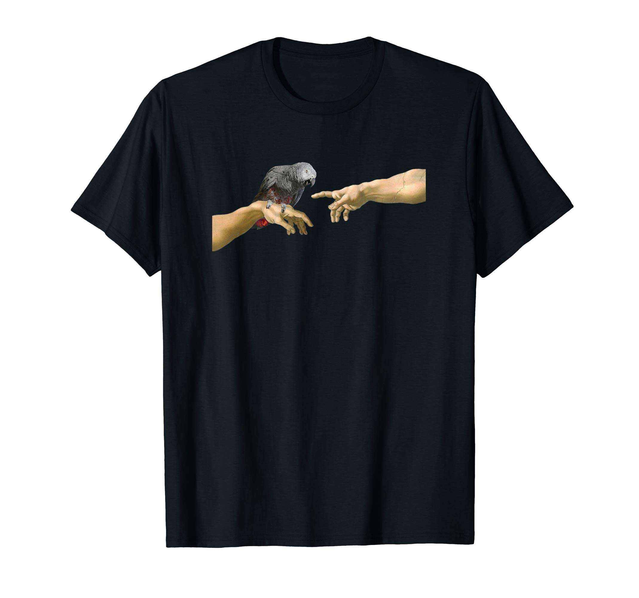 

Michelangelo African Gray Angry Parrot Creation Parrot, T-Shirt чорний