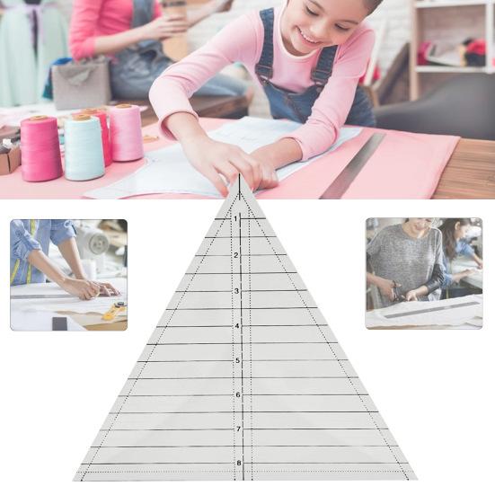 

Patchwork Ruler Smooth Clear Lines Acrylic 8 Inch Transparent Acrylic Cutting Ruler for Patchwork