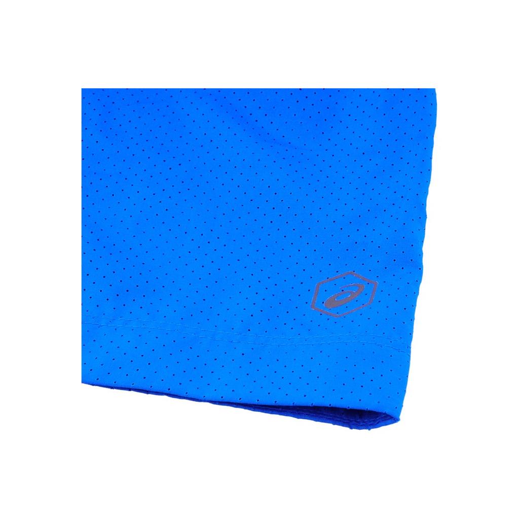 Asics Solid Color Mid Waist Elastic Three Quarter Sports Shorts Unisex Shorts Blue 142583-0819