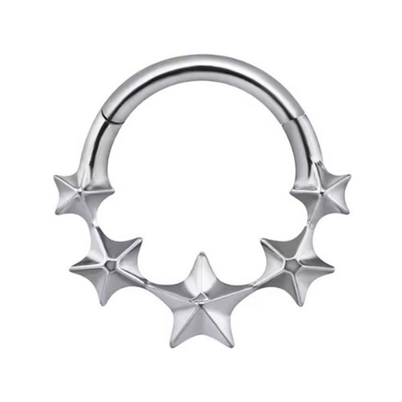 Easy To Wear Seamless Heart Nose Rings Piercing Nose Decors Comfortable Body Jewelry for Party and Daily Use