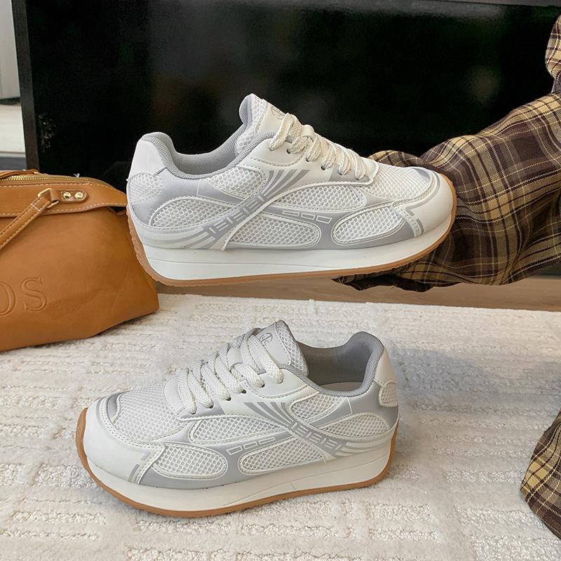 Sneakers Casual Women Designer Running Shoes Fashion Genuine Leather Breathable Height Increased Platform Shoe