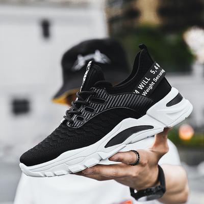 New Men's Shoes 2025 Autumn Breathable Korean Version Casual Shoes Fashion Student Tide Shoes Flying Woven Sports Shoes Men's Men's Transport