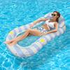 Inflatable Summer PVC Floating Bed with Sunshade and Backrest