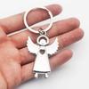 Schutzengel Schlüsselanhänger Silber Metall Anhänger für Autoschlüssel Segnungsanhänger Schmuck