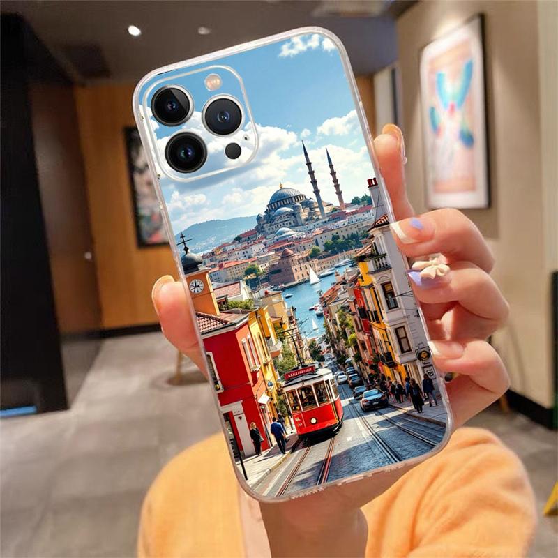 Phone Case Carcasa Funda For iPhone 17 Pro Max Air 16 15 14 13 Pro Max 15 16 Pro 15Plus Greece Turkey Italy Scenery Case