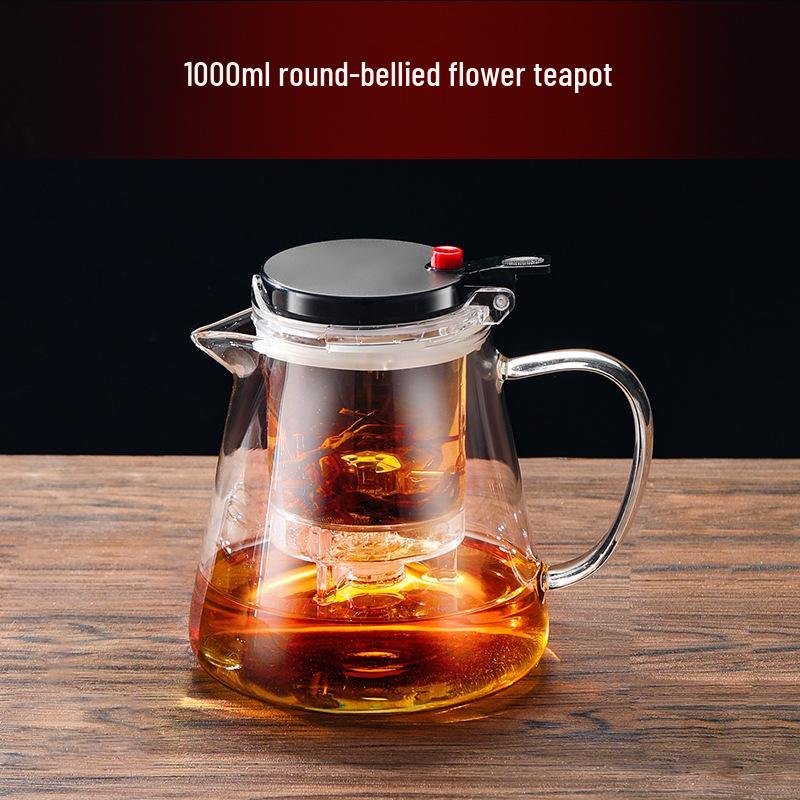 High Temperature Resistant Glass Teapot Set with Teacup and Tea Strainer