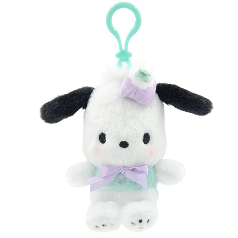 Sanrio Kuromi Flower Pendant Hello Kitty Plush Charm