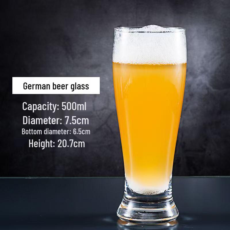 Large Capacity Waist-Slimming Crystal Beer Mug - Thickened Wheat Craft Glass for Household Use 301-600ml