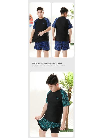 Boys' 2025 Split Swimsuit: Double Layer Swim Trunks for Young and Older Boys