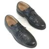 Made In France BALLY Leather Goodyear Welt Wingtip Shoes Size 5 24.0cm Black Business Dress Shoes(USED)