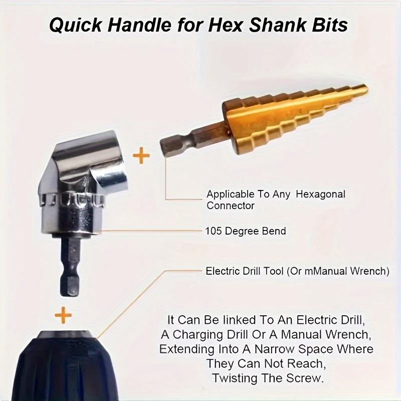 4pcs Impact Grade Tool Set with Socket Adapter&Extension-Durable Metal Construction,Includes 1/4",3/8",1/2"Hex Shank Drill Bits