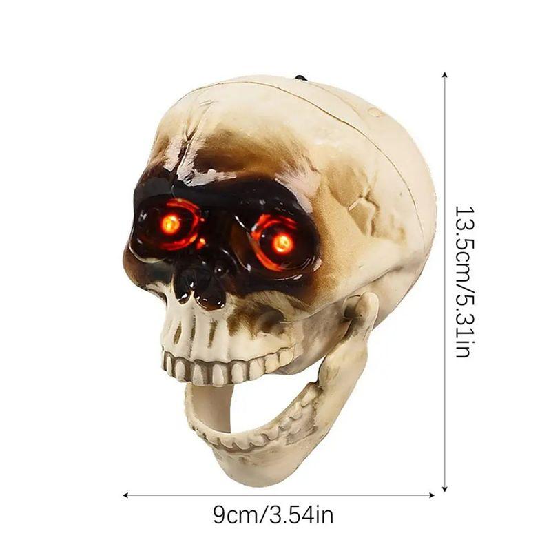 M-Modern-Spooky Skull Heads Halloween Decor Skull Heads With Motion Sensor Halloween Decorations Scary Sound Spooky Decoration
