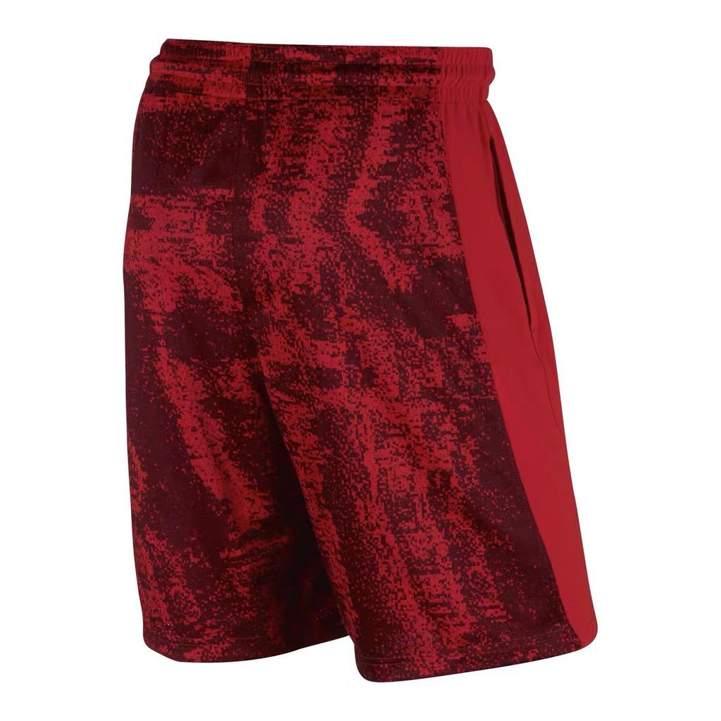 Nike Logo Print Elastic Waist Straight Leg Shorts Men Shorts University-Red 800120-657