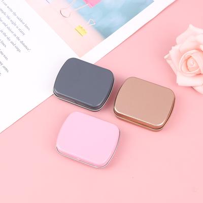 Pequeña Lata de Metal Vacía con Tapa para Almacenamiento, Caja Organizadora para Pastillas, Estuche para Caramelo, Llave