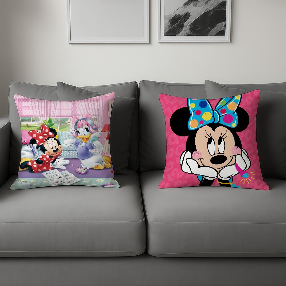cartoon art pink cute m-Minnie Mouse Comfortable soft Pillow Case for Sofa Living Room Home office Decor Protective Covers
