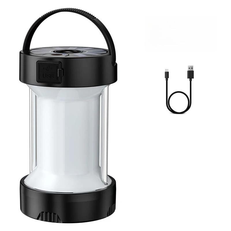 

Кемпинговый фонарь LED фонарь уличный водонепроницаемый аварийный портативный USB перезаряжаемый многофункциональный палаточный светильник фонарик Random