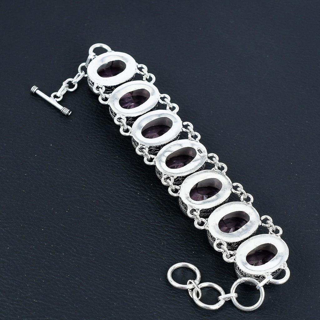 Dainty Pink Kunzite Gemstone Handmade 925 Sterling Silver Jewelry Pink Kunzite Neclace Bracelet Set, Antique Jewelry Set, Bracelet Party Wear Gift