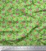 Soimoi Japan Crepe Satin Fabric Swirl,Leaves & Rose Floral Printed Fabric 1 Metre 42 Inch