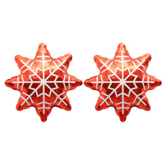 Kerst Sneeuwvlok Ballonnen Herbruikbare Opblaasbare Gemakkelijk Uit te Breiden Draagbare Lichtgewicht Versier 3D Sneeuwvlok Vorm Kerst Ballonnen voor Kerstmis