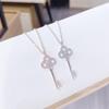 2023 Korean Zircon Key Necklace for Girls - Fashionable Clavicle Chain Jewelry