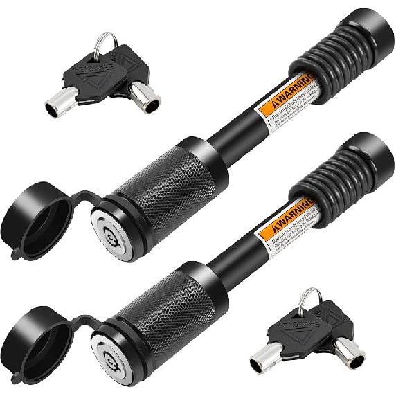 METOWARE Trailer Hitch Lock Hitch Receiver Pin Lock Fits Class III IV V and 2”- 3-1/2" Receiver with 5/8" Dia 4” Lock Pin and 8 Anti-Rattle