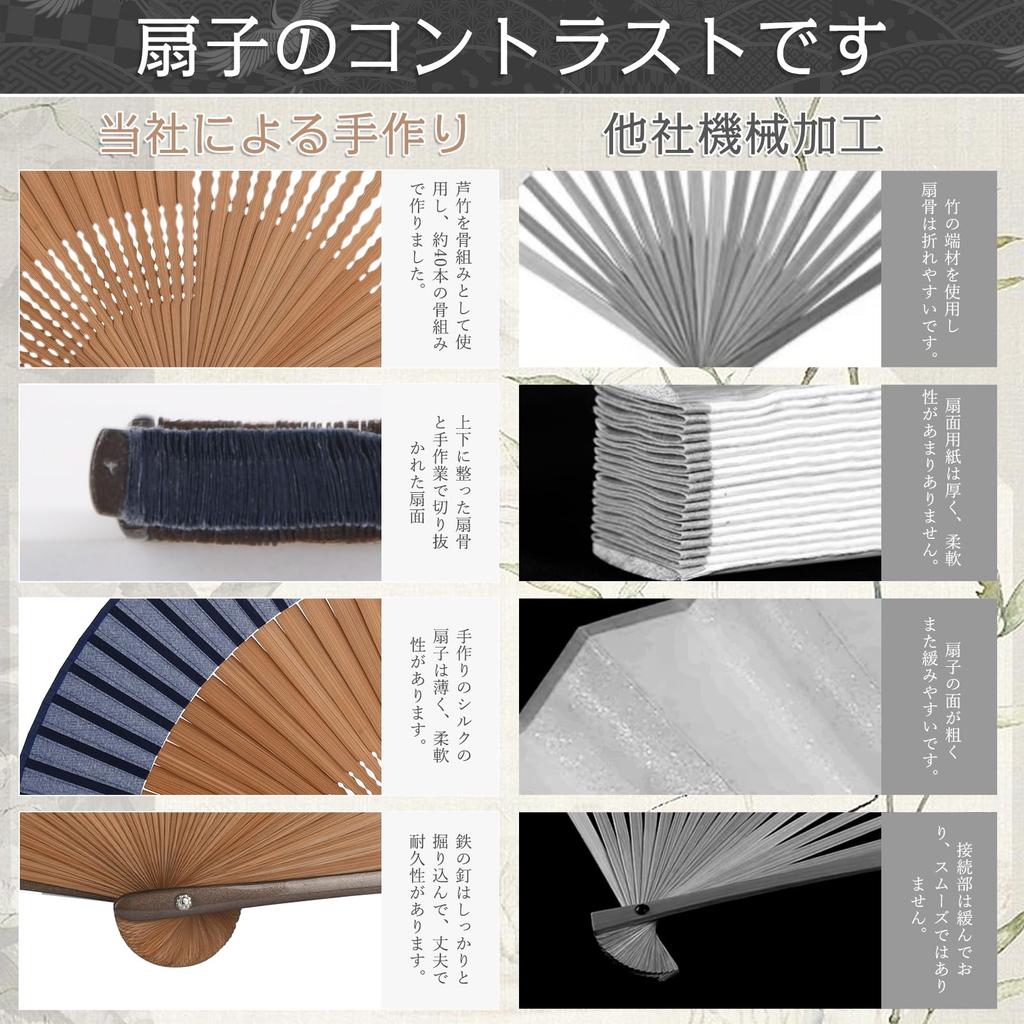 Warudo Folding Gift Box and Bag Premium Silk Folding Folding Large Bamboo Folding Gift for Fireworks Japanese Summer Kabuki Heatstroke Prevention