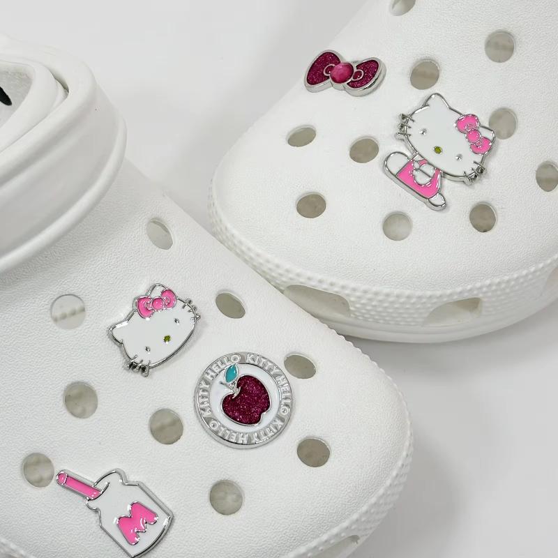 Hot Miniso Cute Sanrio Hello Kitty Series Hole Shoes Accessories Anime Cinnamoroll Diy High Face Value Jewelry For Friends Gift