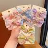 1Pair Cartoon Fashion Floral Embroidery Lace Pearl Bowknot Barrettes Cute Kid Princess Hair Clip Hair Accessories Girls Gifts