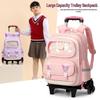 MIAOQIAO Girls' High-Legged Rolling Backpack