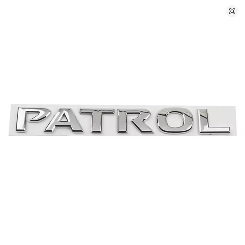 AAWJ1 Car ABS Rear Trunk Letters Words Logo Badge Emblem Decals Sticker compatible compatible for Nissan Patrol Y60 Y61 Y62 Y63 Y64 Styling Acc