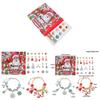 Christmas Bracelet Diy Water Crystal Beads With Zinc Alloy Charms For Kids Holiday Gift
