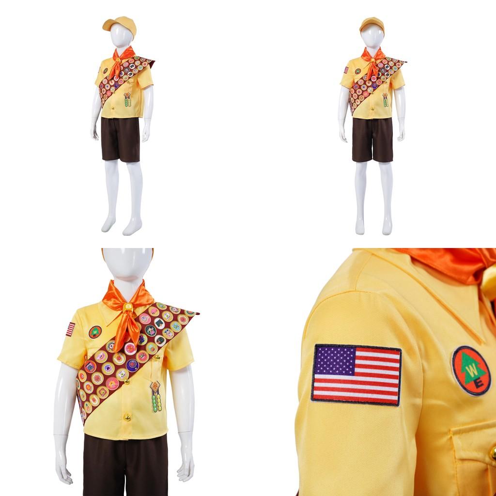 Up Russell Adventure Costume With Polyester Material For Role Playing And Themed Gatherings