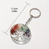 Vintage Crystal Tree of Life Keychain with 7-Color Gravel