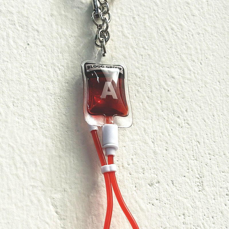 Blood Donation Pack, Blood Type Key Ring, Bag Charm, Key Chain, Goods Bag