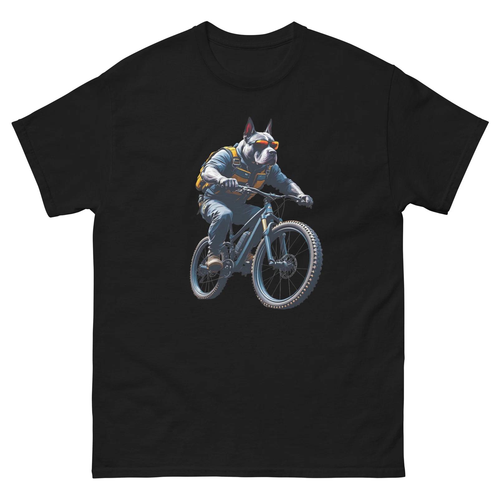 Biking Cane Corso Dog Bike Cycling T-Shirt L