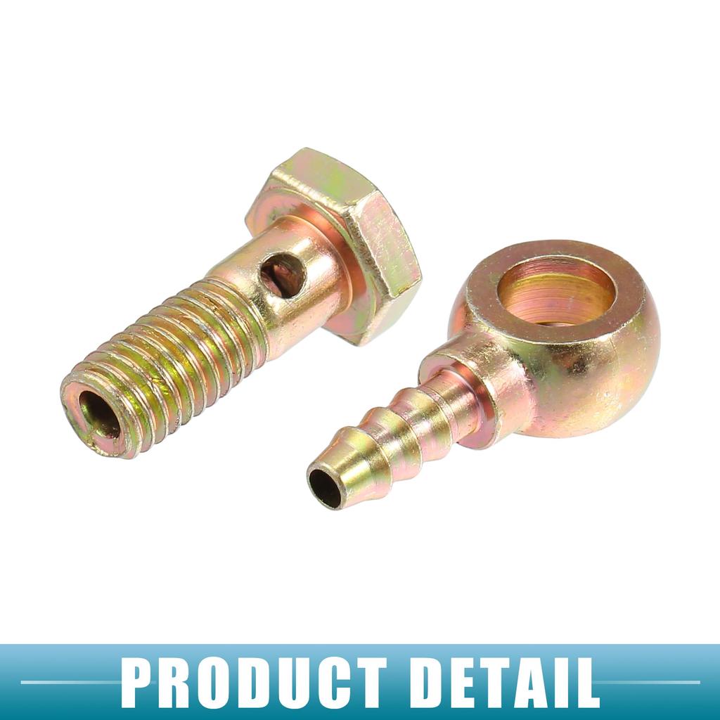 A ABSOPRO Banjo Bolt Cooler Screw Fitting Ball Head Brake Line Fitting Adapter