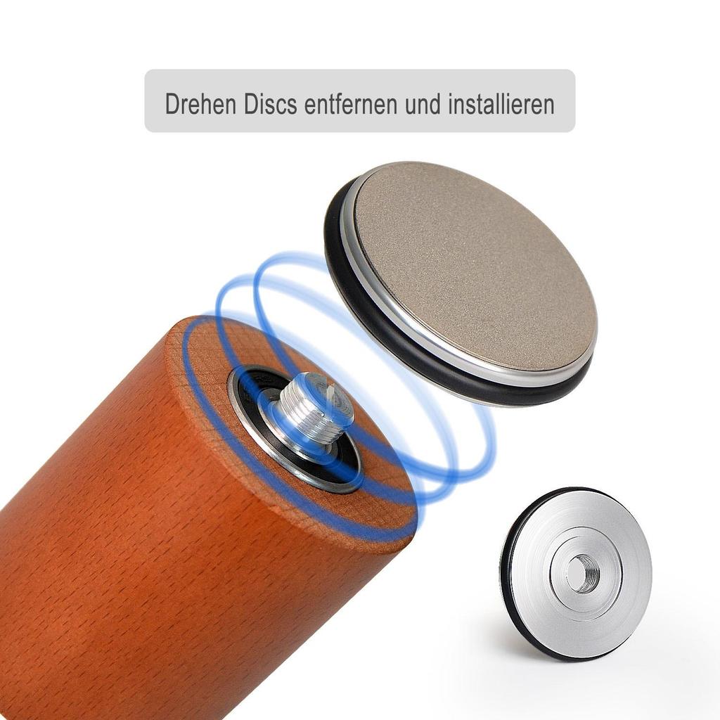 Rolling Wheel Knife Sharpener with Diamond and Ceramic Replacement Heads