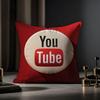 Youtube Cushion Cover Anti-Dustmite Pillowcase Invisible Zipper Silky Short Plush Sofa Cushion Cover