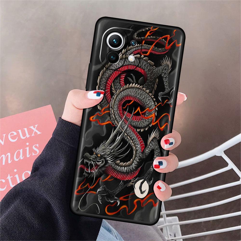 Cool Animal Dragon Funda Case For Xiaomi Mi 11 Lite 5G NE 11T Pro 10T 9T Note 10 12 12X 12S Ultra Soft Silicone Capa Phone Cover