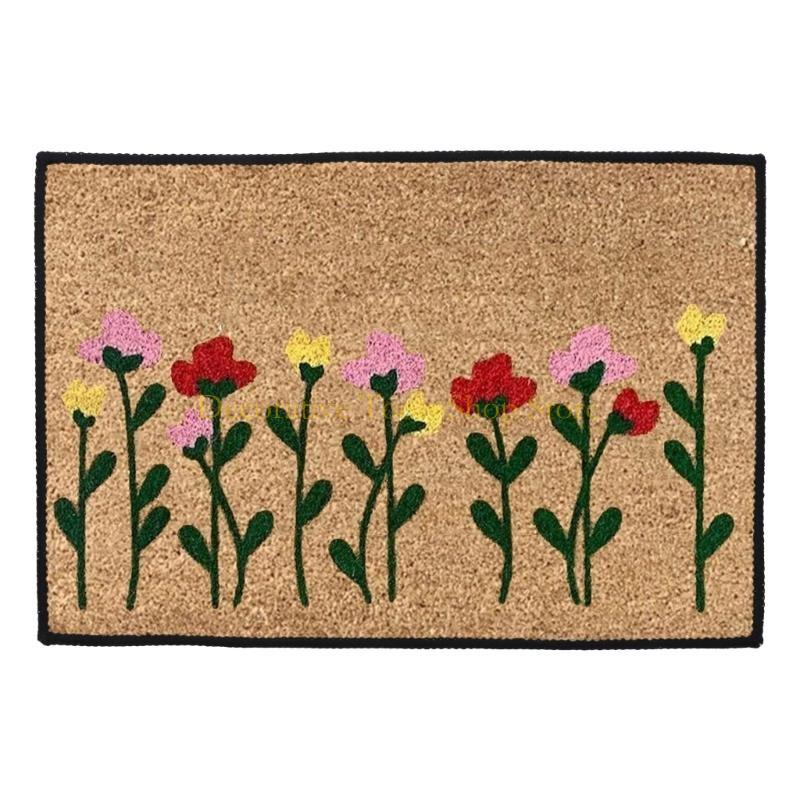 QX2E Front Door Mat Summer Holiday Welcome Mat Anti-slip Doormat Indoor Outdoor Rugs