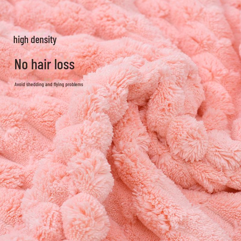 Jieliya Premium Coral Fleece Cat-Feel Towel - Absorbent, Thick & Soft for Face Washing & Bathing, 70x35cm