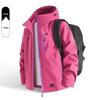 American Retro Mountain Windbreaker: Color Block, Multi-Zipper, Hooded, Waterproof Jacket for Hiking and Mountaineering