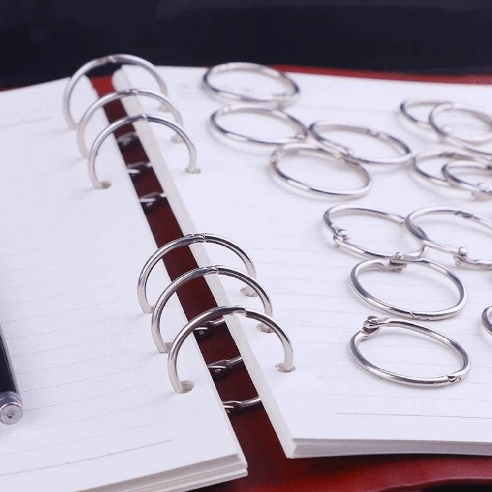 50Pcs Sturdy Metal Binder Rings O Ring Book Binder Rings Metal Opening Ring Home Office