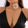 Elegant Long Rope Chain with Large Flower Choker Necklace for Women Trendy Charms Ladies 2026 Fashion Jewelry On Neck Decoration