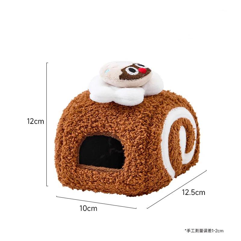 Niedliche Desserts Kuchen Plüsch Hamsterhaus Kleintierkäfig Landschaftsgestaltungszubehör Maushaus Kleintiernest Haustierspielzeug Versteckhaus