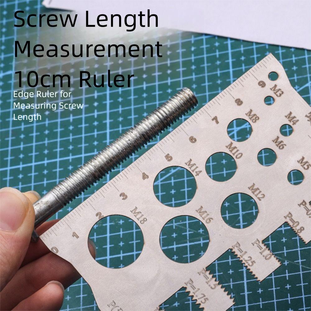 Space Saving Thread Checker 304 Stainless Steel Gauge Ruler Screw Measurement Ruler  Home Use